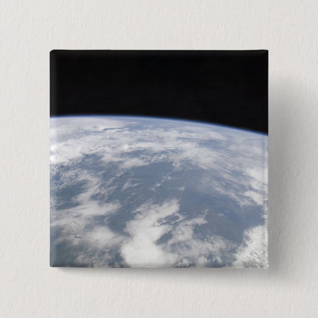 Sicht auf den Planeten Erde vom Weltraum Button (Vorderseite)