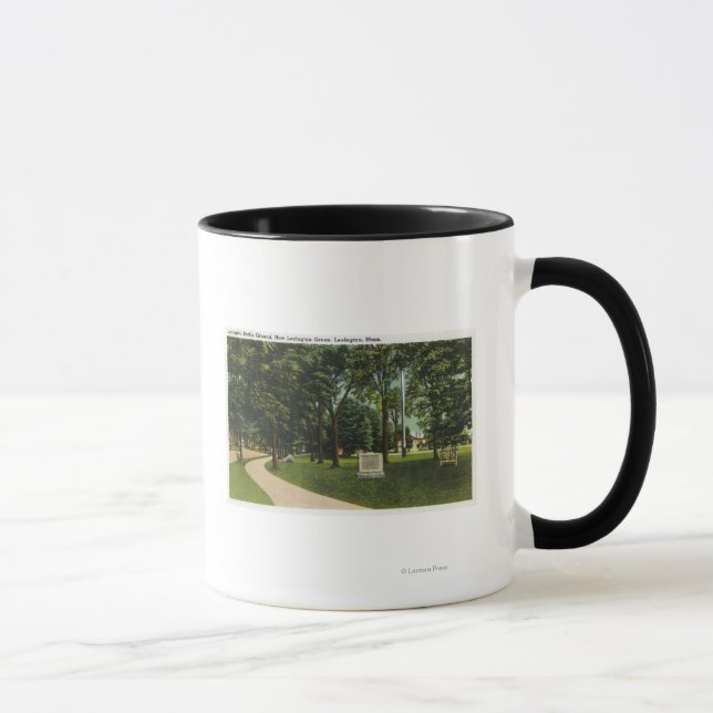 Sicht auf den Schlachtfeld, jetzt Lexington Green Tasse (Rechts)