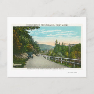 Sicht auf den Staat Hwy in Richtung Warrensburg Postkarte