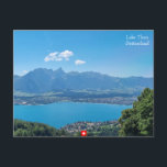 Sicht auf den Thunersee, Schweiz Postkarte<br><div class="desc">Aussicht auf Thunersee, Schweiz. Die Postkarte des Thunersees ist eine schöne und malerische Darstellung eines der bekanntesten Seen der Schweiz. Die Postkarte zeigt ein atemberaubendes Foto des Sees, das von den majestätischen Schweizer Alpen umgeben ist. Das kristallklare Wasser des Sees ist strahlend blau und die umliegende Landschaft ist üppig und...</div>