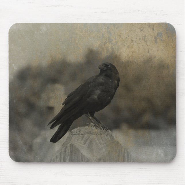 Sicht auf den Vintagen Vogel Mousepad (Vorne)