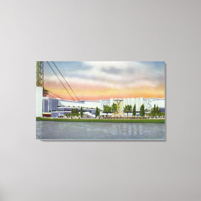 Sicht auf die Electrical Group, 1934 World's Leinwanddruck (Vorderseite)