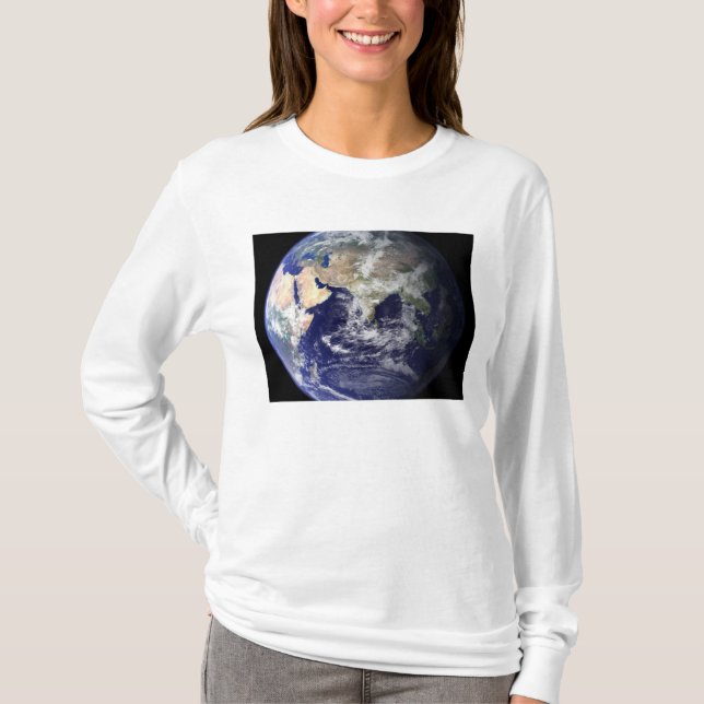 Sicht auf die Erde aus dem Weltall T-Shirt (Vorderseite)
