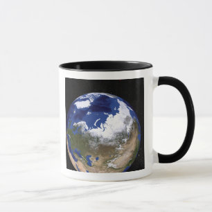 Sicht auf die Erde mit dem arktischen Raum Tasse