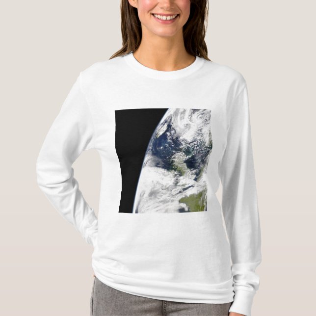 Sicht auf die Erde vom Weltraum T-Shirt (Vorderseite)