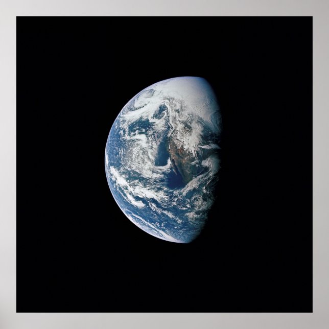 Sicht auf die Erde von Apollo 13 Poster (Vorne)