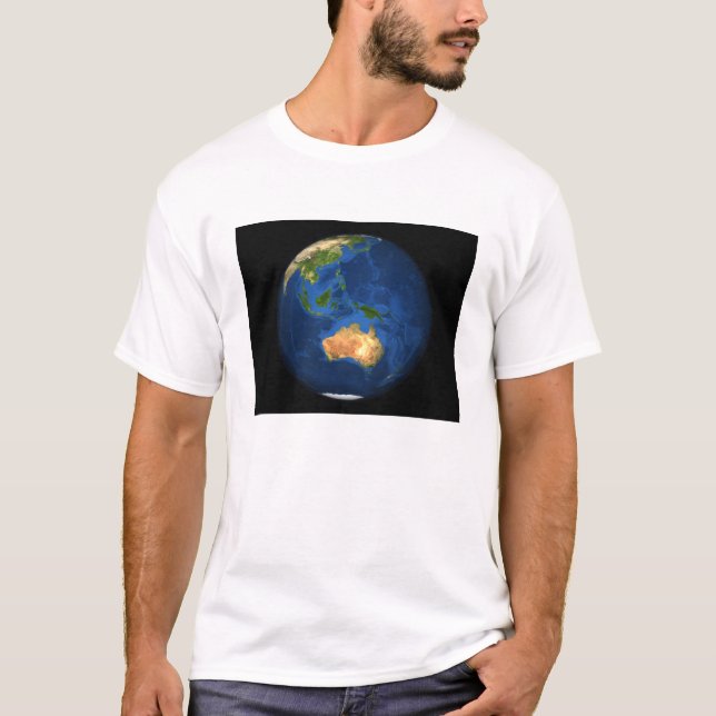 Sicht auf die ganze Erde mit Indonesien, Ozean T-Shirt (Vorderseite)