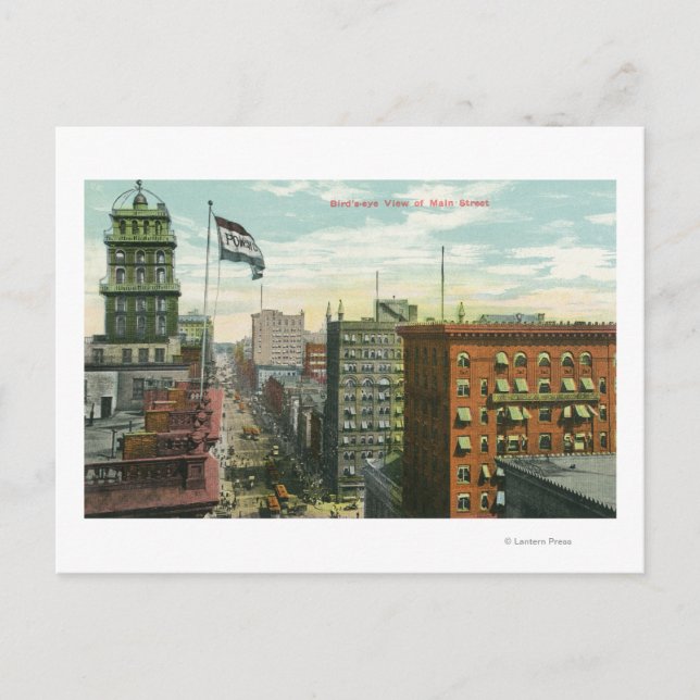 Sicht auf die Hauptstraße 2 Postkarte (Vorderseite)