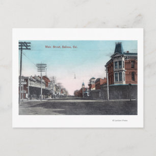 Sicht auf die Hauptstraße Salinas, CA Postkarte