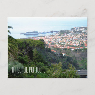 Sicht auf die Insel Funchal Madeira Portugal Postkarte