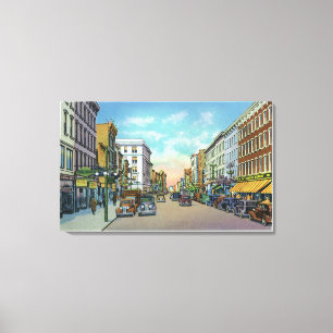 Sicht auf die Main Street 10 Leinwanddruck