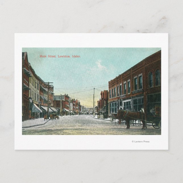 Sicht auf die Main StreetLewiston, ID Postkarte (Vorderseite)