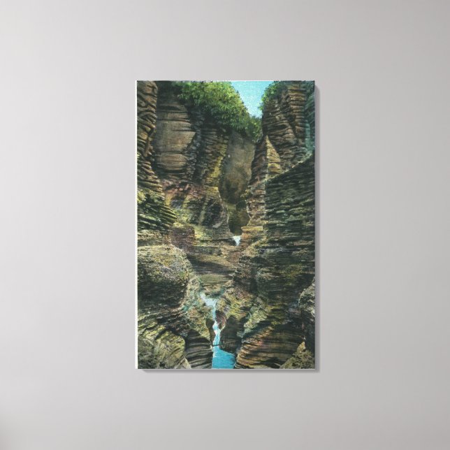 Sicht auf die Minnehaha-Schlucht Leinwanddruck (Vorderseite)