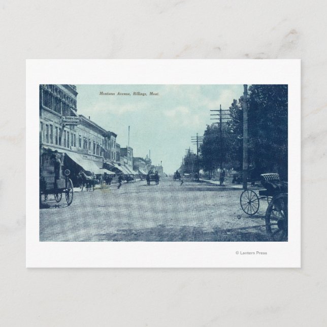 Sicht auf die Montana AvenueBillings, MT Postkarte (Vorderseite)