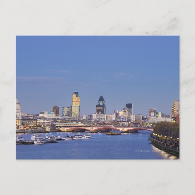 Sicht auf die Skyline Postkarte (Vorderseite)