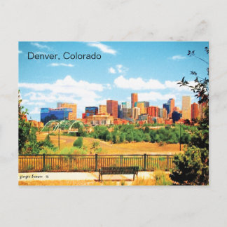 Sicht auf die Skyline von Denver, Colorado Postkarte
