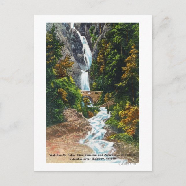 Sicht auf die Wah-Kee-Na-Wasserfälle Postkarte (Vorderseite)