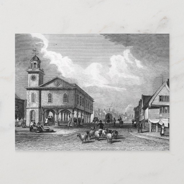 Sicht auf Faversham, Kent, 1832 Postkarte (Vorderseite)