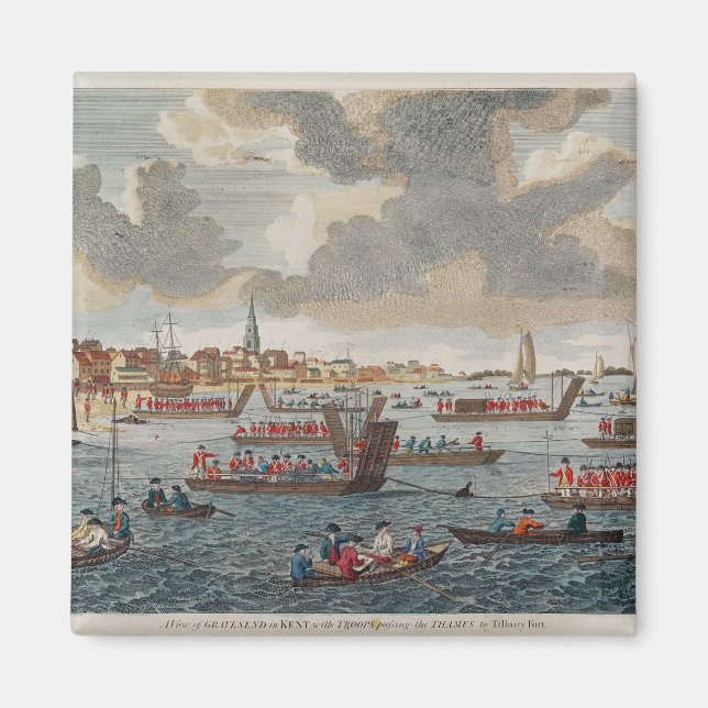 Sicht auf Gravesend mit Truppen Magnet (Vorne)