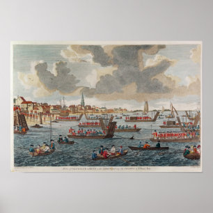 Sicht auf Gravesend mit Truppen Poster