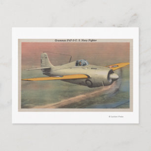 Sicht auf Grumman F4F-3-U.S. Navy Fighter Postkarte