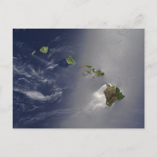 Sicht auf Hawaii aus dem All Postkarte