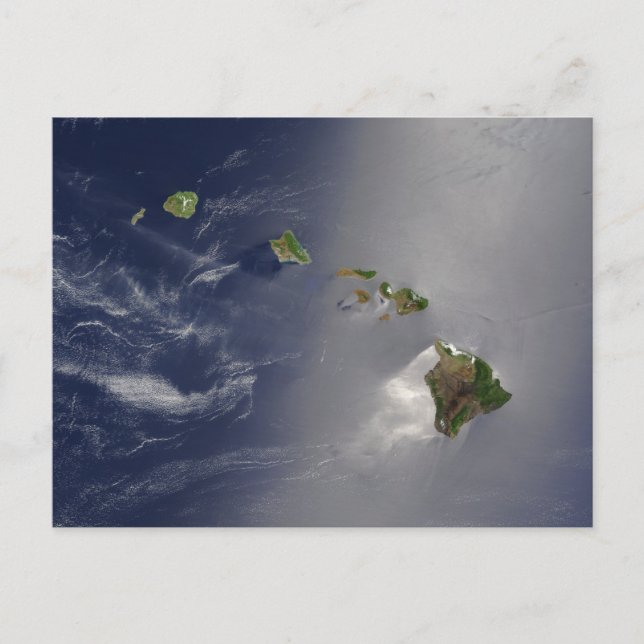 Sicht auf Hawaii aus dem All Postkarte (Vorderseite)