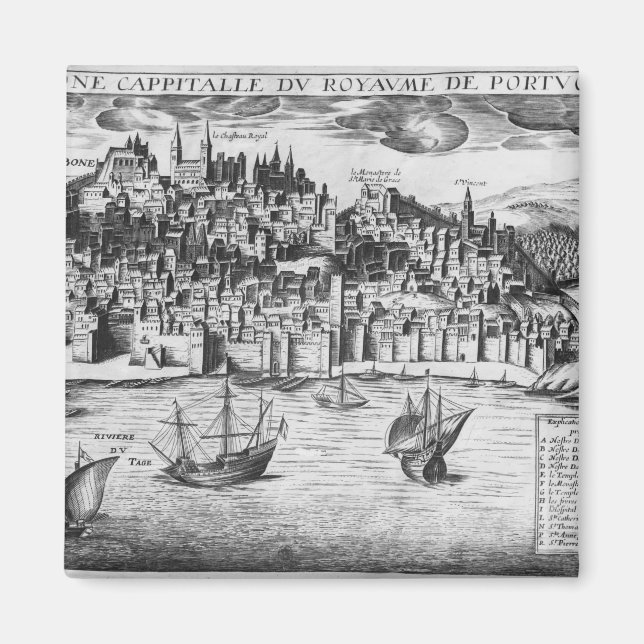 Sicht auf Lissabon Magnet (Vorne)