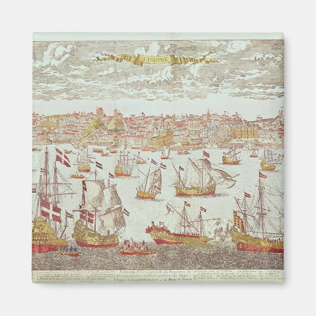 Sicht auf Lissabon Magnet (Vorne)