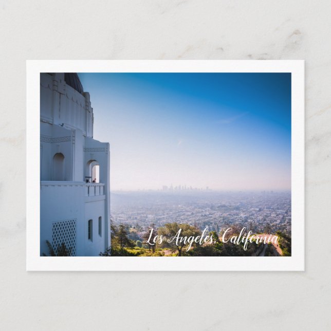 Sicht auf Los Angeles vom Griffith Observatory Postkarte (Vorderseite)