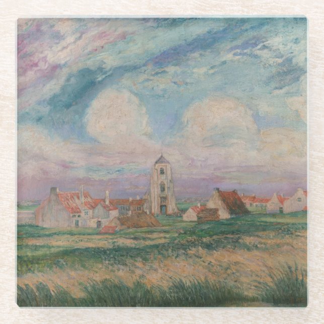 Sicht auf Mariakerke Glasuntersetzer (Vorderseite)