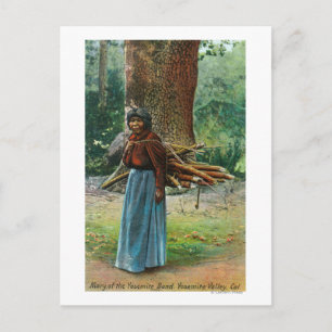 Sicht auf Mary der Yosemite Natives Carry Postkarte