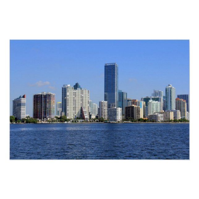 Sicht auf Miami Skyline Poster (Vorderseite)