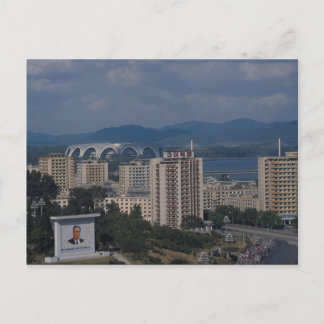 Sicht auf Pjöngjang, Nordkorea Postkarte