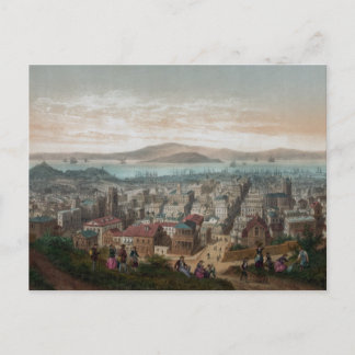 Sicht auf San Francisco (1860) Postkarte