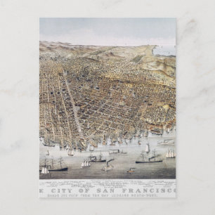 Sicht auf San Francisco, 1878 Postkarte
