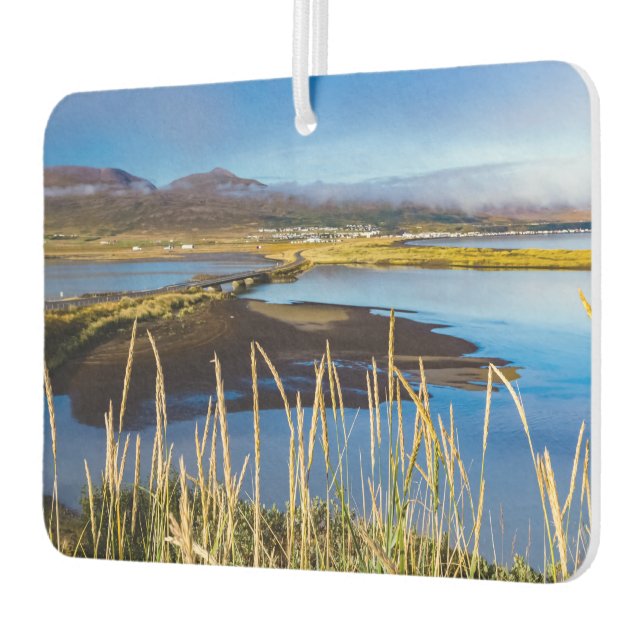 Sicht auf Saudarkrokur und Skagafjordur, Island Autolufterfrischer (Links)