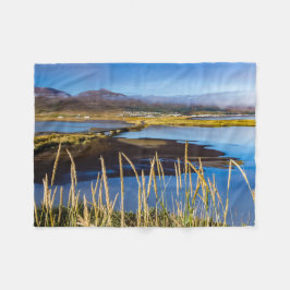Sicht auf Saudarkrokur und Skagafjordur, Island Fleecedecke