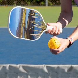 Sicht auf Saudarkrokur und Skagafjordur, Island Pickleball Schläger