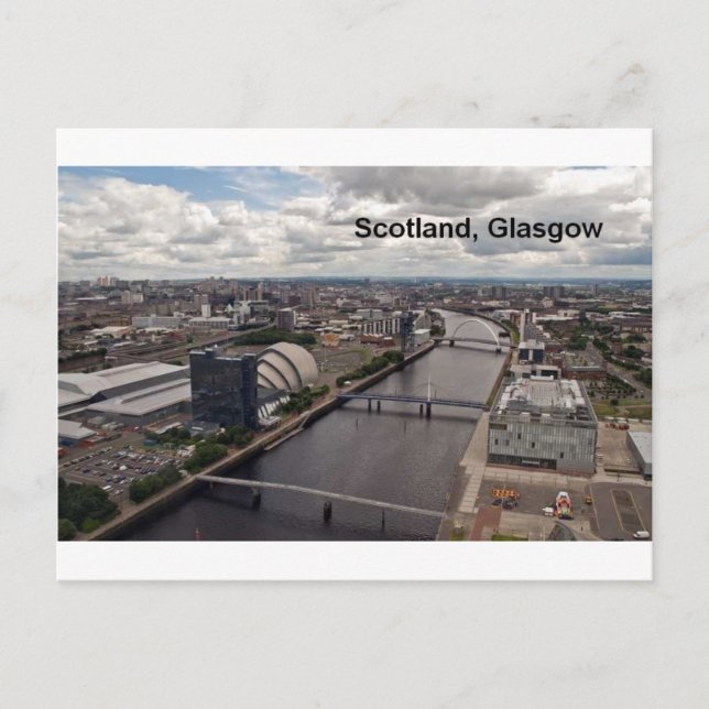 Sicht auf Schottland vom Glasgow-Turm (St.K.) Postkarte (Vorderseite)