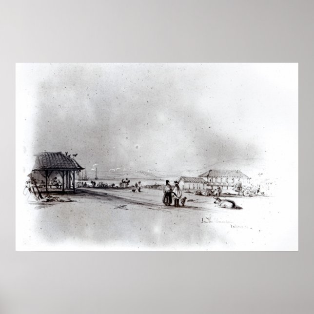 Sicht auf Valparaiso, 1834 Poster (Vorne)