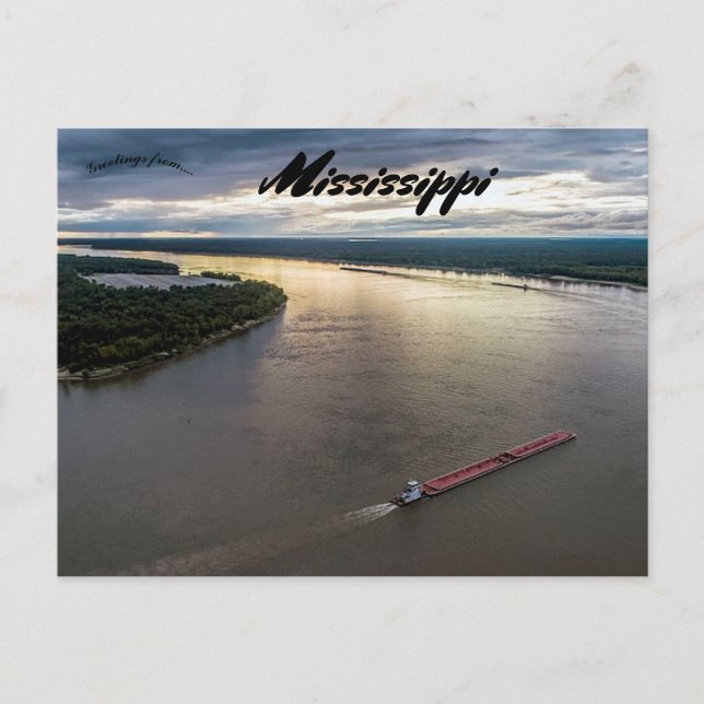 Sicht auf Vicksburg Mississippi Postkarte (Vorderseite)