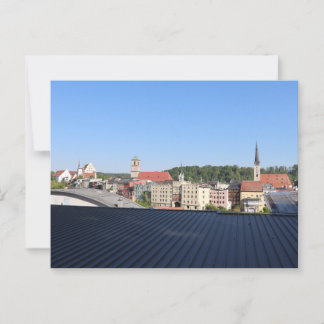 Sicht auf Wasserburg am Inn vom Parkhausdach Postkarte