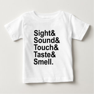 Sicht Klang Berührung Geschmack Geruch   Fünf Sinn Baby T-shirt