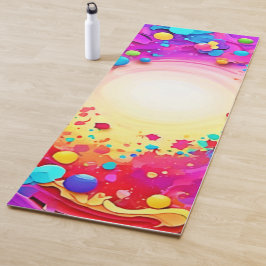 Sichtbare Abstrakte Farbexplosion Art Yogamatte