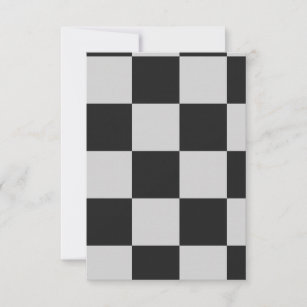 Sichtbare Schwarz-Weiß-Quadrate oder CUSTOM-FARBE Dankeskarte