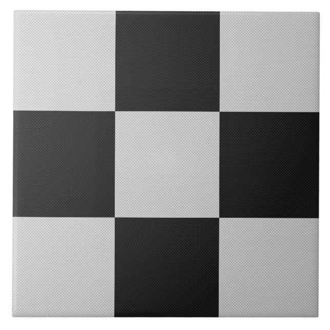 Sichtbare Schwarz-Weiß-Quadrate oder CUSTOM-FARBE Fliese (Vorderseite)