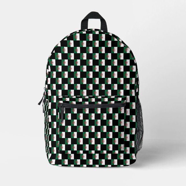 Sichtbares algerisches Flaggenmuster Bedruckter Rucksack (Vorderseite)