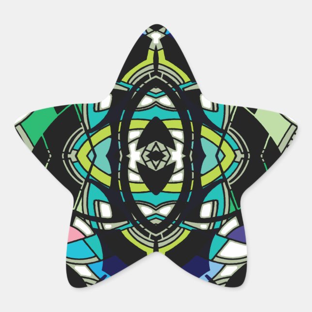 Sichtbares Design Stern-Aufkleber (Vorderseite)