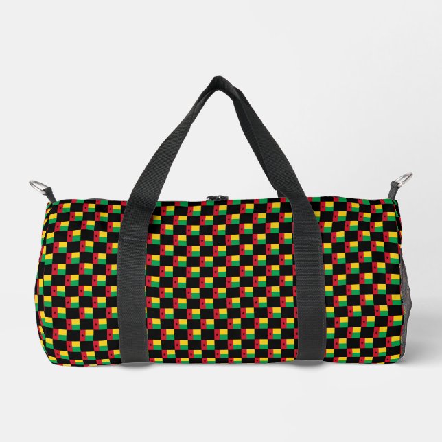 Sichtbares Guinea-Bissau-Flag-Muster Duffle Bag (Vorderseite)